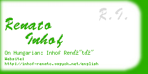 renato inhof business card